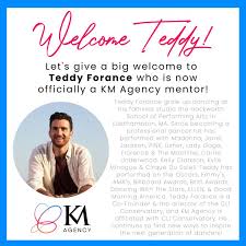 🤝 Let's give a big welcome to Teddy Forance who is now officially a KM  Agency mentor! ✨ Since becoming a professional dancer he has performed with  Madonna, Janet Jackson, PINK, Usher,