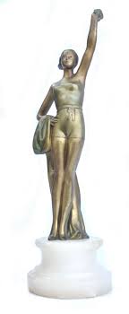Art deco german porcelain lady girl w borzoi dog figurine hutschenreuther. Antique Art Deco Figurines The Uk S Largest Antiques Website