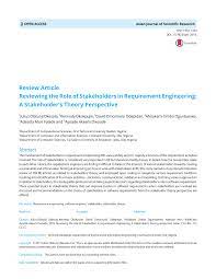 Download journal of asian scientific research. Pdf Asian Journal Of Scientific Research Review Article Reviewing The Role Of Stakeholders In Requirement Engineering A Stakeholder S Theory Perspective
