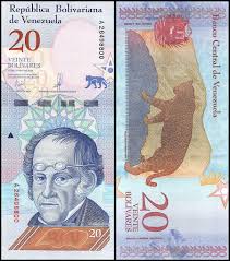 These face lifts always accompany episodes of hyperinflations. Venezuela 20 Bolivar Soberano Banknote 2018 P 104a Unc