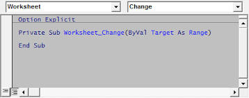 Events In Excel Vba