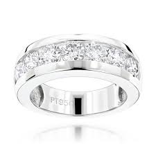 7 Stone Round Diamond Bands Platinum Diamond Wedding Ring For Men 1 5ct Mens Diamond Wedding Bands Mens Rings Wedding Diamond Mens Diamond Wedding