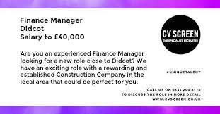Bachelor's degree in accounting, finance or related field required (mba preferred). Cv Screen Recruiter For It Finance Marketing On Twitter Are You Looking For A New Finance Role We Re Recruiting For An Experienced Finance Manager In The Didcot Area With Great