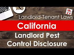 Landlords are explicitly required to provide extermination service if the apartment is infested with pests or rodents. we didn't find any solid government sources for information about pest control responsibility for tenants and landlords. California Landlord Pest Control Disclosure American Landlord