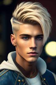 Lexica - A gay boy with short blond hair, emo, realistic, 8 k resolution,  beautiful face, very pretty face