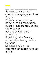 Semantic noise can interfere with communication. Com 101 Principles And Practice Of Communication Studocu