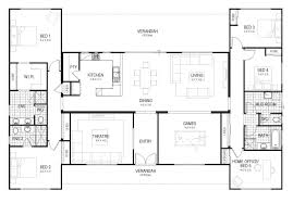 Floor Plan Friday U Shaped 5 Bedroom Family Home I M A Fan Of A H Shaped Home Lots Of Symmet In 2020 Bedroom Floor Plans 4 Bedroom House Plans Bedroom House Plans