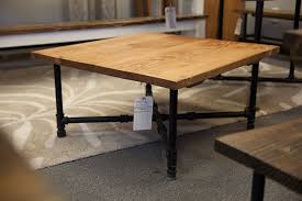 I wanted to use black pipe (gas pipe) to connect the top and bottom pallet. Industrial Coffee Tables Wooden Tables With Piping Emmor Works