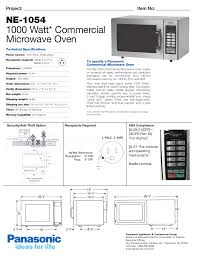 The microwaves in this list give you a basic idea of what types of microwaves are available today. Panasonic Microwave Ne 1054 Datasheet Manualzz