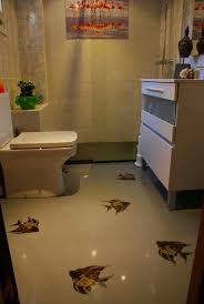 Banheiro Piso Porcelanatoliquido Peixinhos Fundodomar Pisos