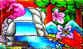 1.1 wallpaper gambar pemandangan air terjun 1.3 pemandangan air terjun mengalir Mewarnai Gambar Pemandangan Air Terjun