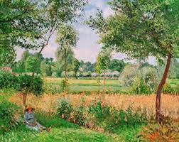 Каштаны в лувесьене 1879 г. Pissarro Morgen Sonnenlicht Eragny Kunstdruck Leinwandbild Gerahmtes Bild