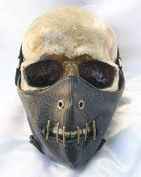 Steampunk Mask Black Hannibal Lecter Faux Leather Restraining Etsy Steampunk Mask Leather Face Mask Leather Mask