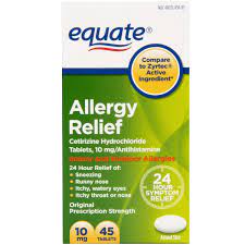 Equate All Day Allergy Tablets 10 Mg 45 Count Walmart Com Walmart Com Allergy Tablets Runny Nose Allergies