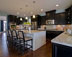 Dark Stained Cabinets White Island Kitchen Cabinet Design Modern Kitchen Countertops Black Kitchen Cabinets