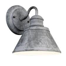 19 97 1 Light Outdoor Zinc Wall Lantern Hsp1691a At The Home Depot Barn Lighting Light Fixtures Bathroom Vanity Rustic Bathroom Lighting