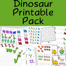 These 6 printable dinosaur activities will engage kids for hours while teaching them fun dinosaur facts. Dinosaur Preschool Printable Pack Fun With Mama
