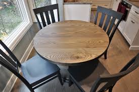 A Perfectly Sized Custom Round Table For Our Client S Kitchen This One Is 40 Inches And Is Being Held Up By Our M Wooden Dining Room Table Table Dining Table