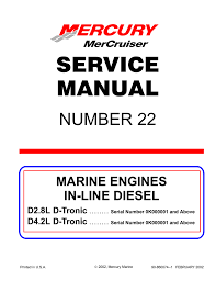 Mercury D4 2l D Tronic Service Manual Manualzz Com