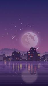 Tons of awesome purple aesthetic anime wallpapers to download for free. Youre My Moon Citywallpaper Wallpaper Anime Wallpaper Seni Wallpaper Yang Indah