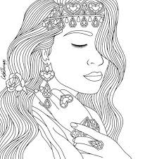 Pretty girls coloring pages are a fun way for kids of all ages to develop creativity, focus, motor skills and color recognition. Pretty Lady Color Therapy App Try This App For Free Get Colortherapy Me Coloring Pages Color Therapy Cute Coloring Pages