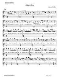 James andrew arthur (born 1988) is a british singer and musician who won the ninth series of the x factor in 2012. Impossible James Arthur Free Piano Sheet Music Piano Chords