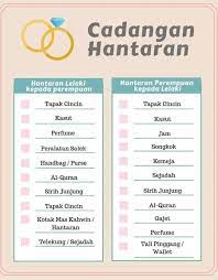 Contoh hantaran dari pihak perempuan kepada pihak lelaki. Senarai Hantaran Kahwin Dari Pihak Makan Sedap Johor Facebook