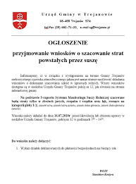 Na stronie głównej, na stronie podkategorii do której należy oraz w sekcji ostatnio dodane dodaj ogłoszenie bez rejestracji zarejestruj się zaloguj przez facebook. Ogloszenie O Przyjmowaniu Wnioskow O Szacowanie Strat Powstalych Przez Susze Ogloszenia I Aktualnosci Menu Glowne Urzad Gminy W Trojanowie