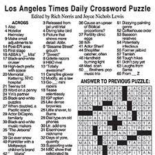 Sunday's classic, entertaining and challenging puzzle. Los Angeles Times Sunday Crossword Puzzle Tribune Content Agency