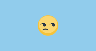 Straight lines down eyebrows and a downturned mouth make this emoji look bored or dissatisfied. Unamused Face Emoji On Facebook 2 1