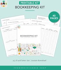 Bookkeeping Kit Accounting Ledgers Business Planner Etsy In 2020 Bookkeeping Business Planner Money Planner