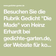 Besuchen Sie Die Rubrik Gedicht Die Made Von Heinz Erhardt Bei Gedichte Garten De Der Website Fur Kostenlose Gedichte Zitate Heinz Erhardt Gedichte Erhardt