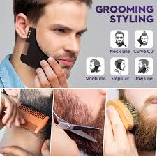 Beard Grooming Kit,Beard Growth Kit w 2 Beard Oil, Beard Wash, Beard Balm,  Beard