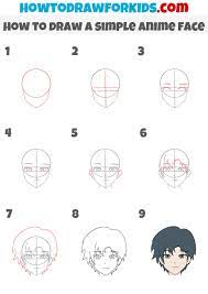 How To Draw A Simple Anime Face - Easy Drawing Tutorial For Kids