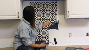 to stencil your kitchen tile backsplash