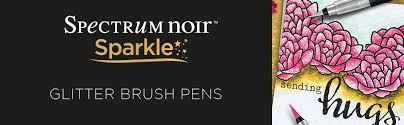 Spectrum Noir Specn Spa Cle3 Sparkle Fine Glitter Brush Pens Set Clear Overlay Pack Of 3 Multicolor