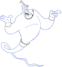 How To Draw The Genie From Disneys Aladdin Step By Step Drawing Tutorial How To Draw Step By Step Drawing Tutorials Disney Character Drawings Drawing Tutorial Disney Drawings