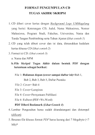 Contoh lampiran karya ilmiah mahasiswa peternakan undip 1. Format Pengumpulan Cd Rev 7 02
