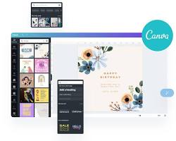 Image of Canva interface creating a social media post
