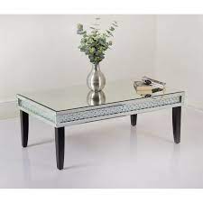 Silvio rectangular wooden coffee table uk. Floating Crystal Coffee Table With Legs Abreo Home Furniture