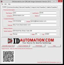 Qr Code 2d Barcode Image Generator With Vcard And Url Encoding