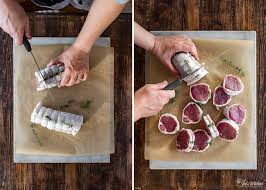 Legate bene il filetto affinchè mantenga la forma. Il Tempo Delle Mele Medaglioni Di Filetto Di Maiale Con Mele E Cipolle Juls Kitchen