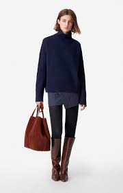 Malo Sweater Yak & Merino Wool Navy blue , Vanessa Bruno