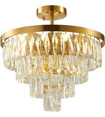 5 out of 5 stars. Bethel International Oc36c20g Canada 6 Light 20 Inch Gold Semi Flush Mount Ceiling Light