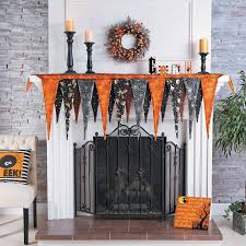 From door decorations to luminarias perfect for your porch, find halloween decor for any style. Halloween Fireplace Mantel Scarf Over 6 Feet Long Halloween Home Decor Black Orange Buy Online In Cambodia At Desertcart Productid 74170950