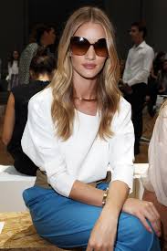 To stop it looking too severe, follow her example and leave two tendrils out. Rosie Huntington Whiteley Chopped Off A Lot Of Her Hair
