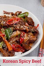 Korean Spicy Beef Recipe Spicy Korean Beef Spicy Beef Beef