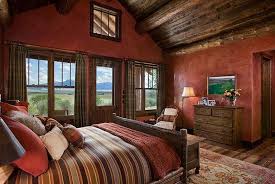 Elegant Red Painting For Rustic Bedroom Decorating Eclectic Bedroom Rustic Bedroom Rustic Paint Colors