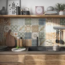 Carrelage Mur Et Sol Effet Carreau De Ciment Mat L 20 X L 20 Cm Rio Ariana Leroy Merlin Idee Deco Cuisine Ouverte Carreau De Ciment Idee Deco Cuisine