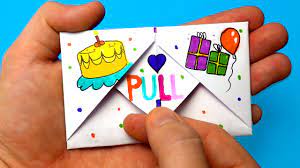 Shop our new designs & trims Diy Pull Tab Origami Envelope Card Letter Folding Origami Birthday Card Greeting Card Youtube